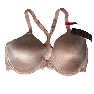 New Maidenform Pink T Back Lined extra coverage Bra 34DD